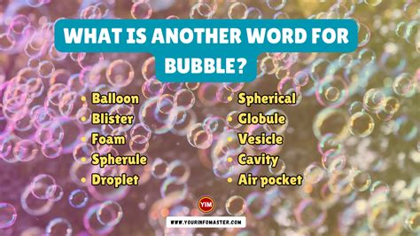 bubbel synonym|Bubble Synonyms and Antonyms